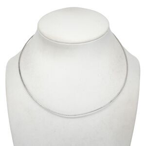 Vintage Italy GLO Sterling Silver 925 1.2mm Box Chain Necklace 16"